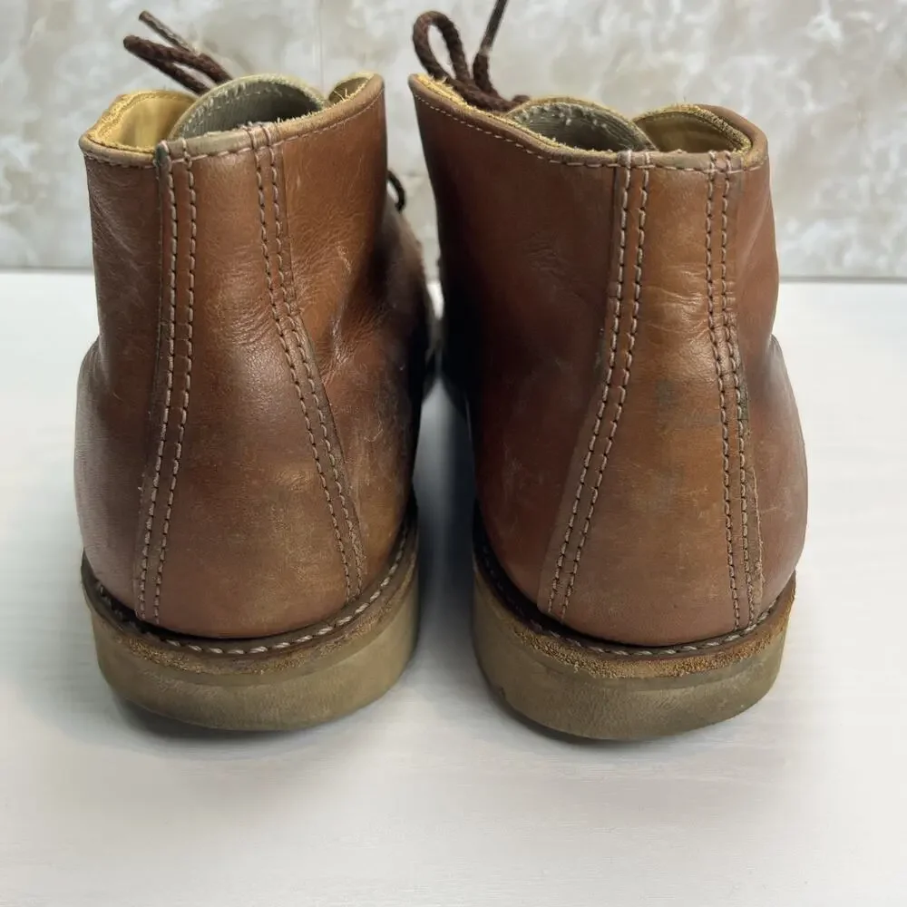 Vintage Red Wing 595 Chukka Leather Lace Up Boots Mens Sz 9 D - Made In USA